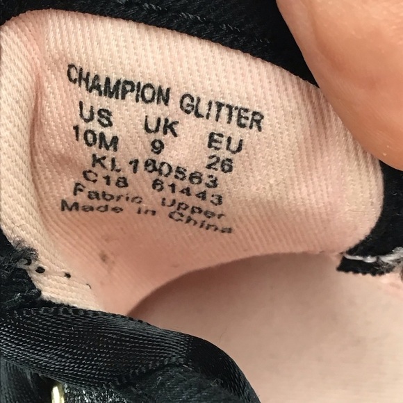 KEDS X KATE SPADE Champion Glitter Sneaker in Black. - Picture 8 of 9